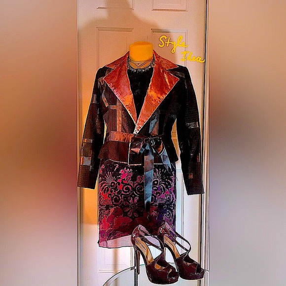 Hale Bob burnout velvet dress Size small - Picture 9 of 14